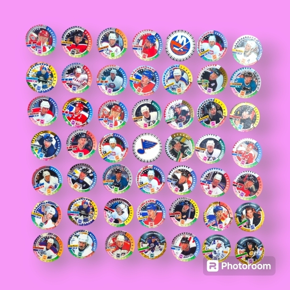 Vintage 1994 NHL Pogs Set of 49 - Picture 1 of 6